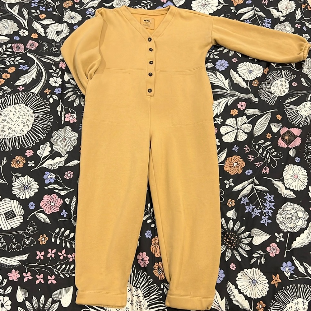 Madewell Camel Fleece Jumpsuit